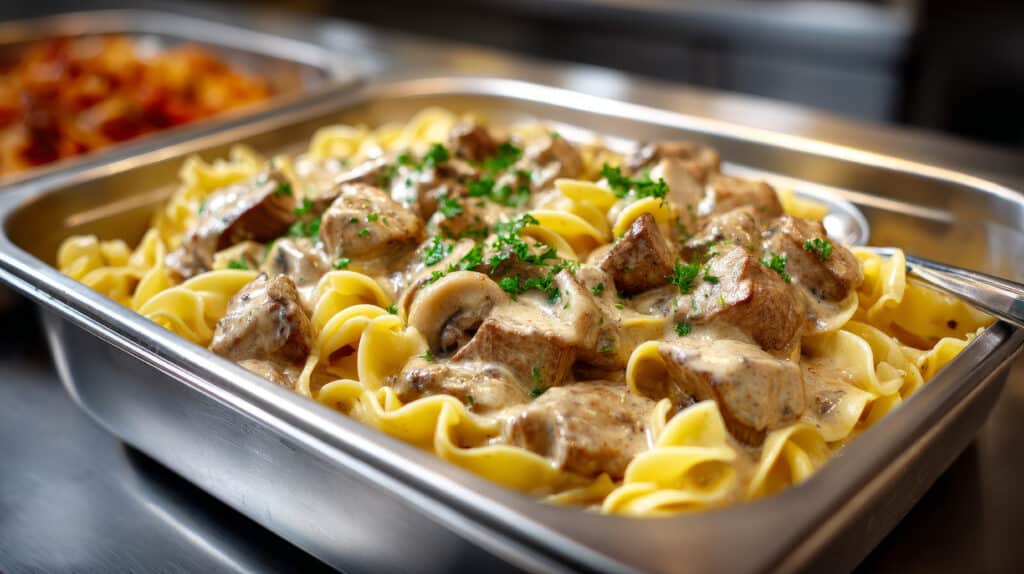 Beef Stroganoff pasta